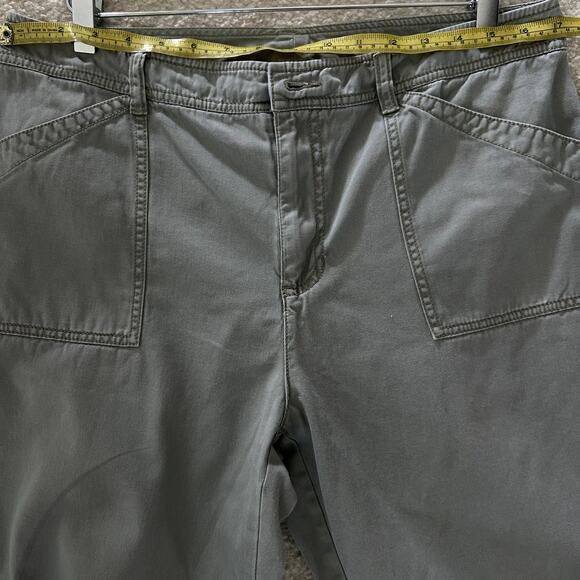 Women's Light Green Cotton Khaki Pants by Kim Rogers Sz. 14 Casual Boho - Picture 8 of 9